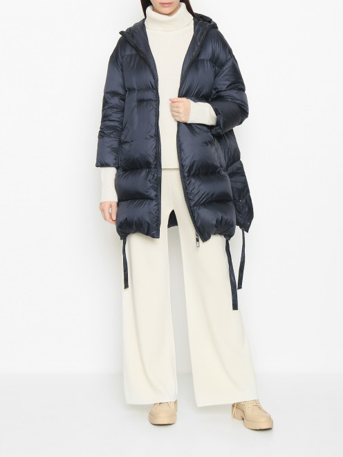 Пуховик с завязками по бокам Max Mara - МодельОбщийВид
