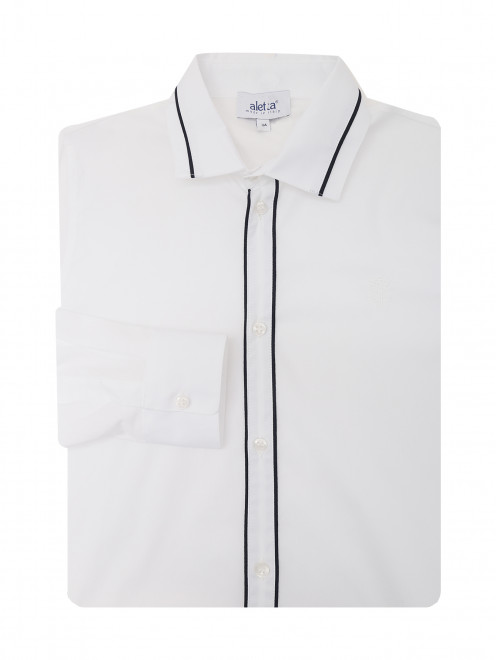 Рубашка из хлопка с вышивкой Aletta Couture - Общий вид