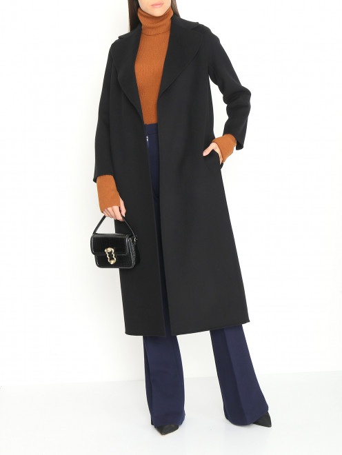 Пальто из шерсти с поясом Max Mara - МодельОбщийВид