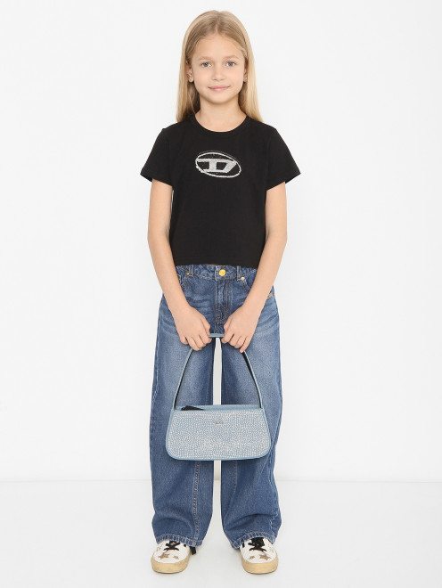 Сумка из денима с кристаллами Diesel - МодельОбщийВид