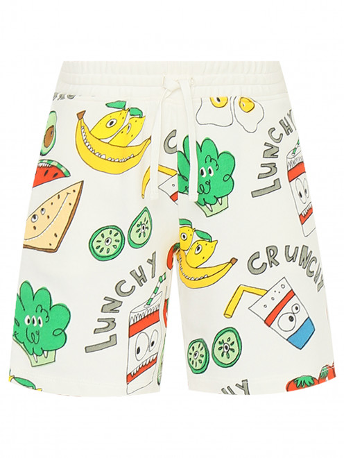 Трикотажные шорты с узором Stella McCartney kids - Общий вид