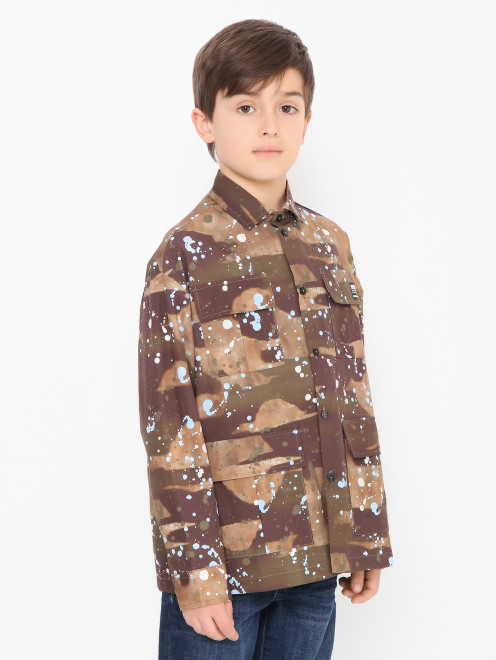 Рубашка из хлопка с карманами MSGM - МодельВерхНиз