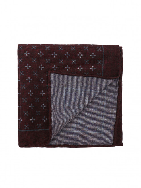 Карманный платок из шерсти с узором Isaia - Общий вид