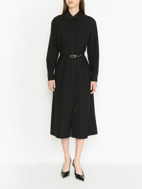 Платье из шерсти с поясом Max Mara - МодельВерхНиз