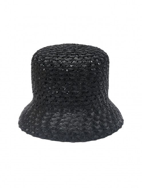 Плетеная однотонная шляпа