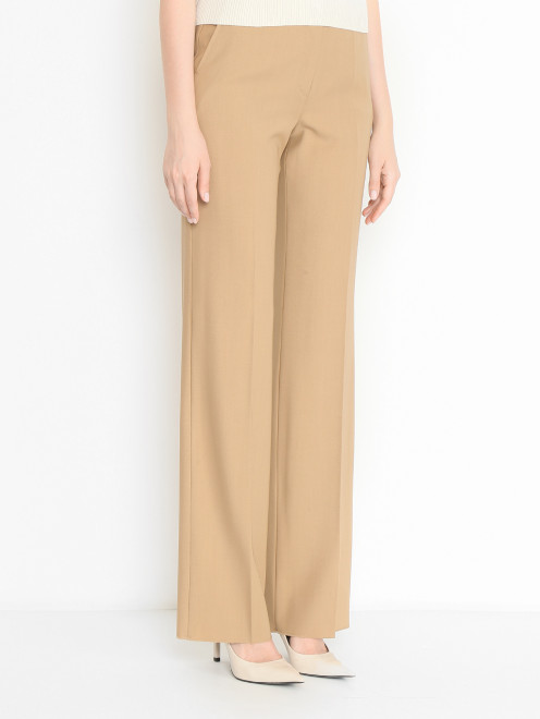 Брюки из шерсти со стрелками Max Mara - МодельВерхНиз