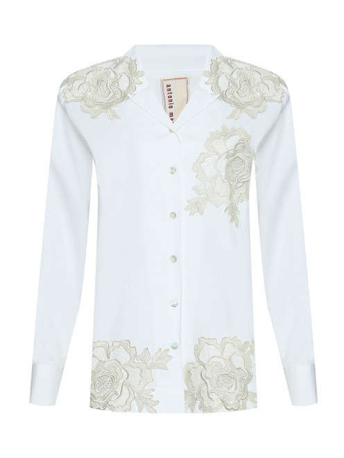 Блуза из хлопка с вышивкой Antonio Marras - Общий вид