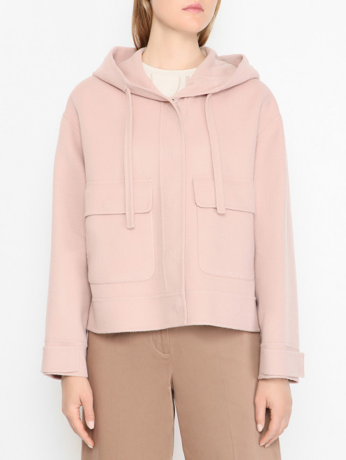Полупальто из шерсти на кнопках Weekend Max Mara - МодельВерхНиз