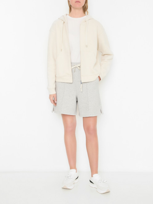 Толстовка из хлопка на молнии Weekend Max Mara - МодельОбщийВид