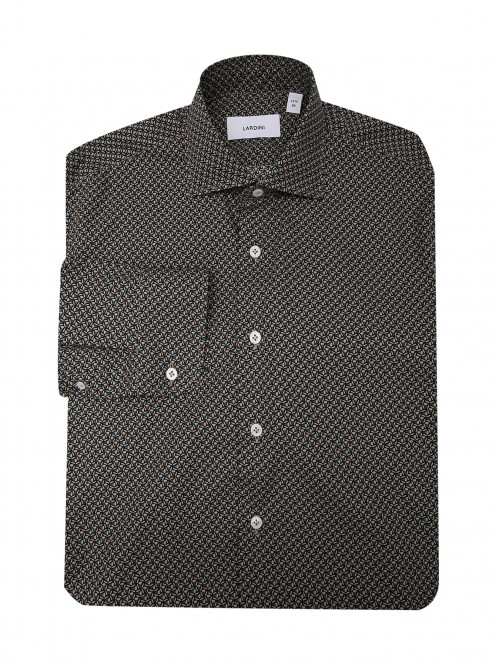 Рубашка из хлопка с узором LARDINI - Общий вид