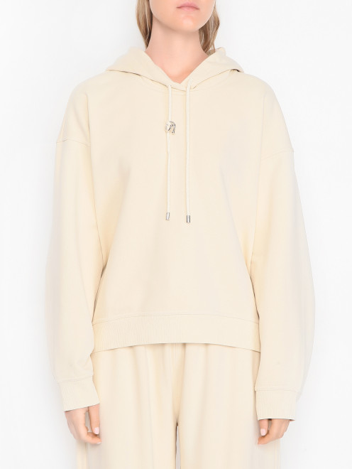 Толстовка из хлопка с капюшоном Sportmax - МодельВерхНиз