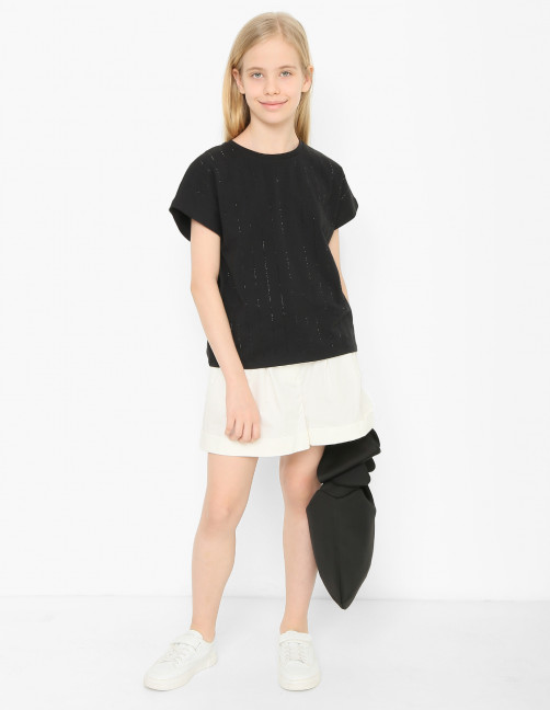 Шорты из хлопка с карманами Ermanno Scervino Junior - МодельОбщийВид