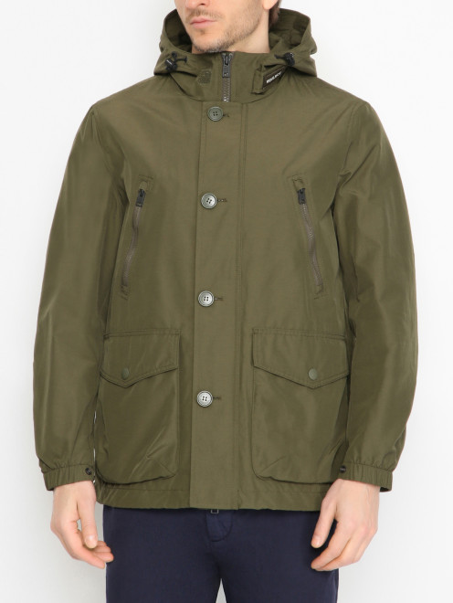 Парка с капюшоном и карманами Woolrich - МодельВерхНиз