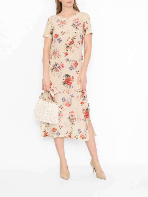 Платье из шелка с разрезами Weekend Max Mara - МодельОбщийВид