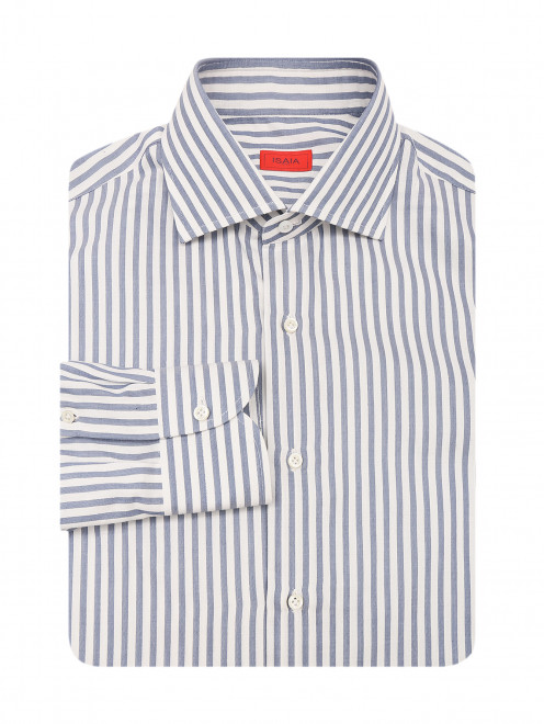 Рубашка из хлопка с узором полоска Isaia - Общий вид