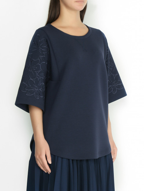Блуза из текстиля с вышивкой Marina Rinaldi - МодельВерхНиз