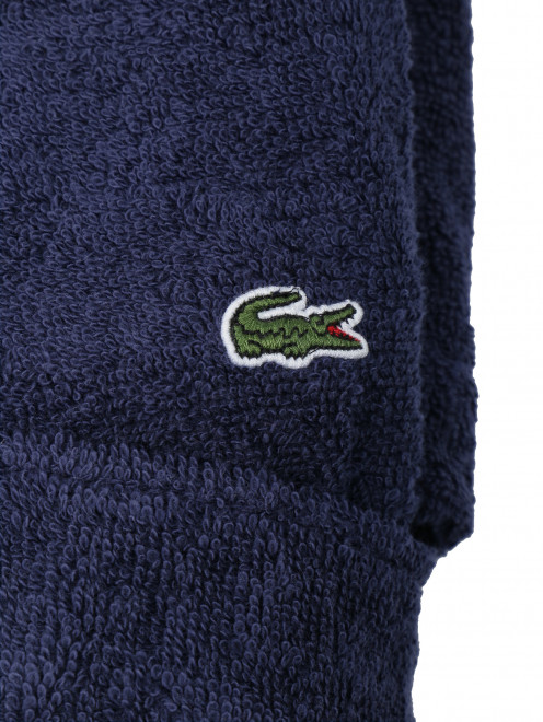 Банный халат из хлопка с поясом Lacoste - Деталь