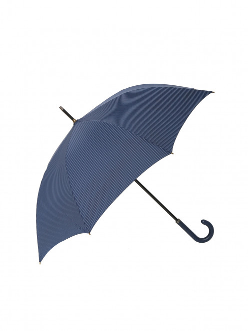 Зонт-трость в полоску с логотипом Moschino - Общий вид