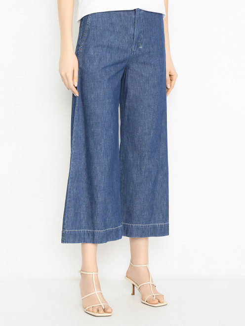 Джинсовые кюлоты из хлопка Max Mara - МодельВерхНиз