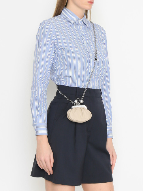 Сумка-брелок из кожи на цепочке Weekend Max Mara - МодельВерхНиз