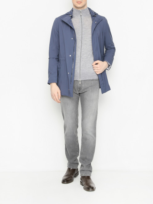 Кардиган на молнии из шерсти и шелка Doriani Cashmere - МодельОбщийВид