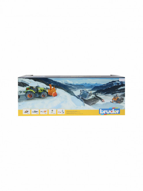 Трактор Claas Axion 950 c цепями и снегоочистителе Bruder - Обтравка1