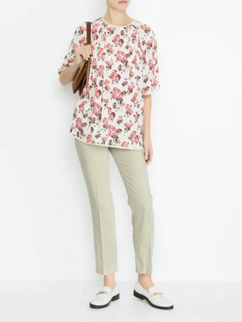 Блуза из вискозы с цветочным узором Antonio Marras - МодельОбщийВид