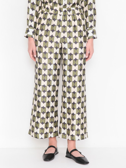Брюки на резинке с узором Weekend Max Mara - МодельВерхНиз