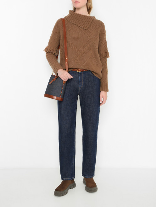 Джемпер из шерсти с бахромой Weekend Max Mara - МодельОбщийВид