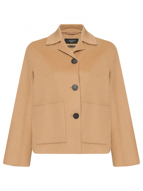 Полупальто из шерсти с карманами Weekend Max Mara - Общий вид
