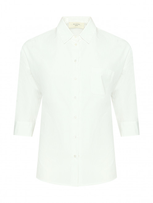 Рубашка из хлопка с накладным карманом Weekend Max Mara - Общий вид