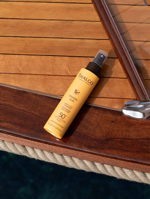 Солнцезащитный увлажняющий спрей-молочко для лица и тела Riviera Sun SPF 50+, 150 мл Thalgo - Обтравка1