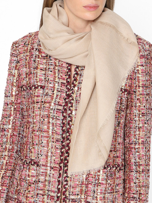 Платок из текстиля с бахромой Weekend Max Mara - МодельОбщийВид