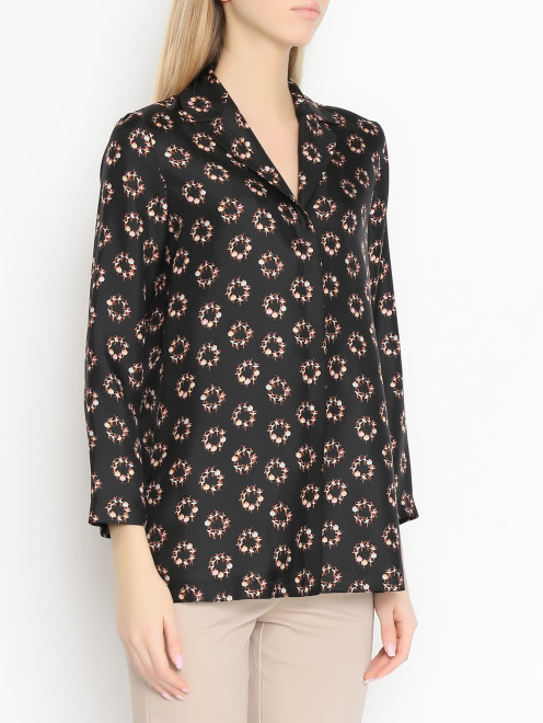 Блуза из шелка с узором Max Mara - МодельВерхНиз