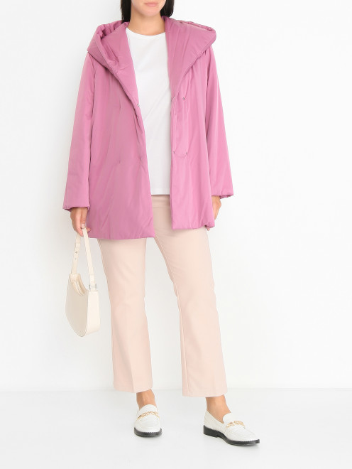 Куртка с поясом и капюшоном Marina Rinaldi - МодельОбщийВид