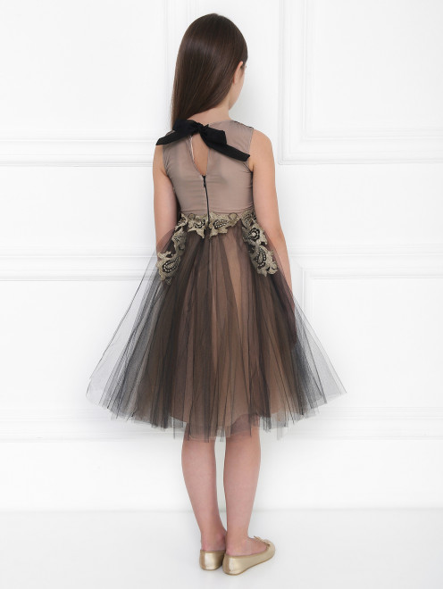 Платье из сетки с кружевом Rhea Costa - МодельВерхНиз1