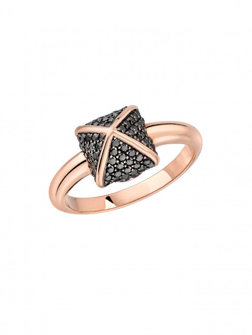 Кольцо из розового золота с черными бриллиантами Korloff - Общий вид