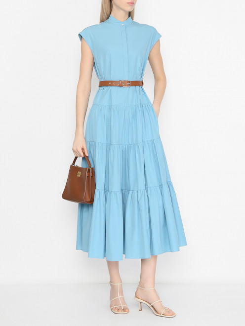 Хлопковое платье с ремнем Max Mara - МодельОбщийВид