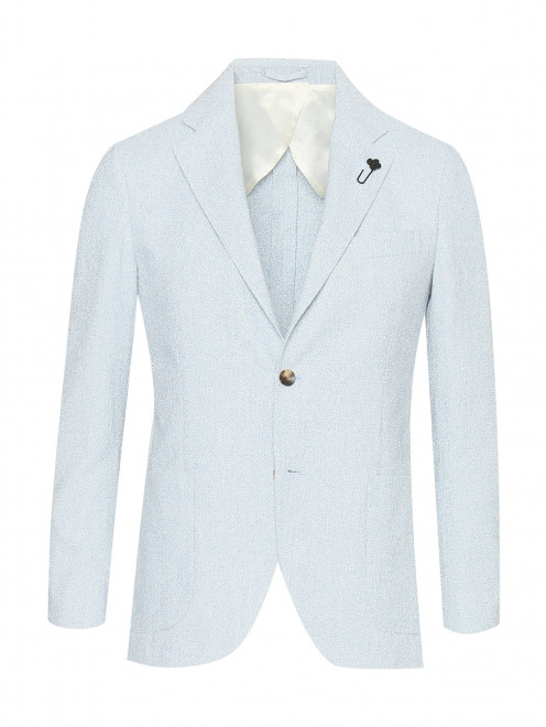 Пиджак однобортный из хлопка и шерсти LARDINI - Общий вид