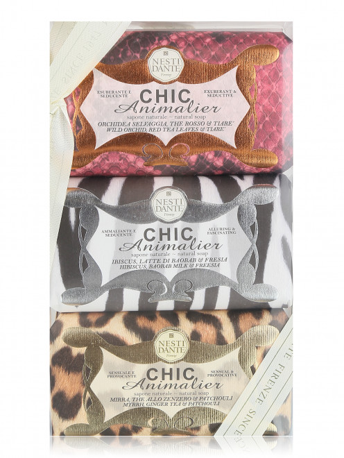 Набор мыла Chic Animalier, 3 шт*250 г Nesti Dante - Общий вид