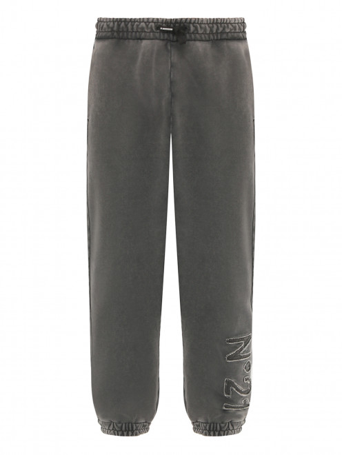 Трикотажные брюки с карманами N21 - Общий вид
