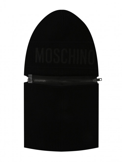 Шапка из шерсти со съемным воротником Moschino - Общий вид