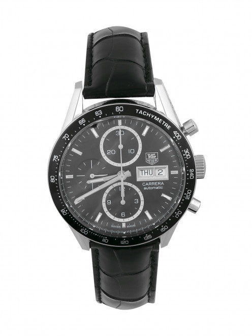 Часы с автоподзаводом на ремне из кожи аллигатора TAG Heuer - Общий вид