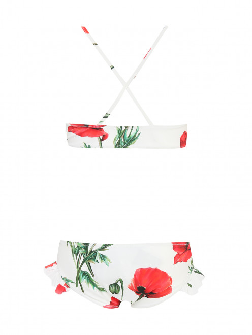 Раздельный купальник с цветочным узором Dolce & Gabbana - Обтравка1