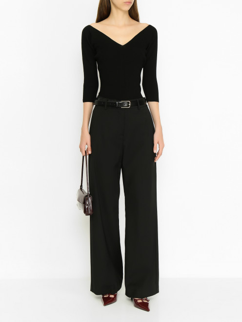 Эластичный пуловер из смесовой вискозы Weekend Max Mara - МодельОбщийВид
