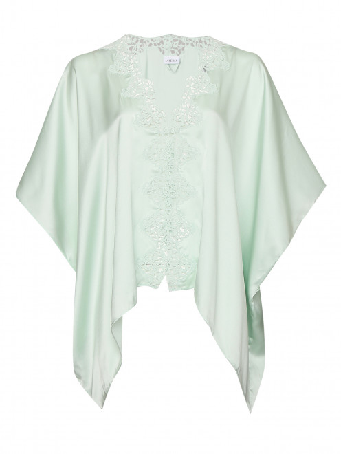 Блуза из шелка с кружевной отделкой La Perla - Общий вид