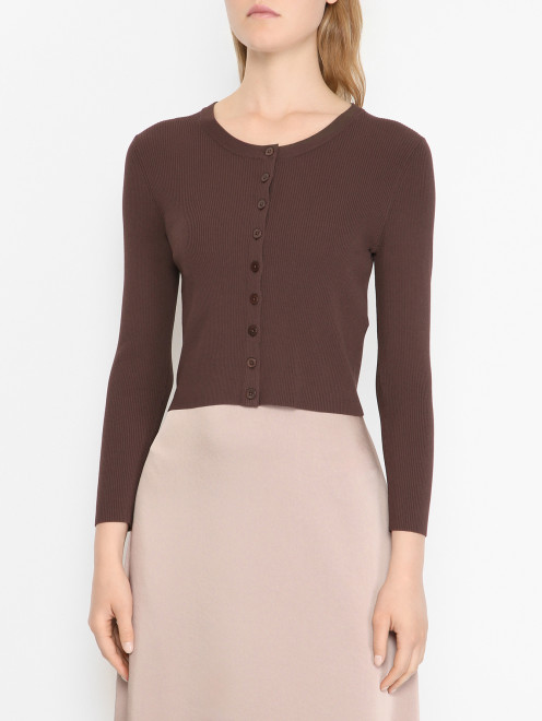 Укороченный кардиган на пуговицах Weekend Max Mara - МодельВерхНиз