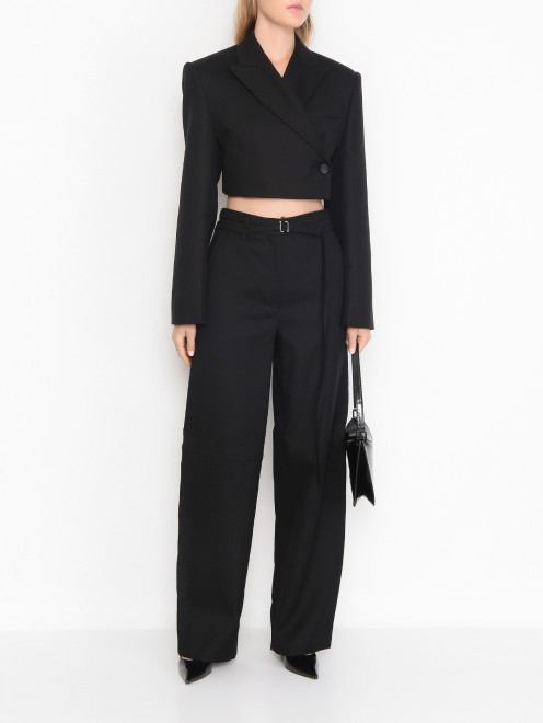 Брюки из смешанного хлопка с поясом Sportmax - МодельОбщийВид