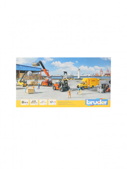 Погрузчик Linde HT160 с 3-мя паллетами Bruder - Обтравка1