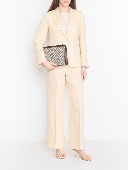 Сумка из кожи с вышивкой Max Mara - МодельОбщийВид